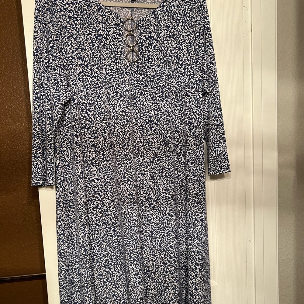 Blue and white dress XL